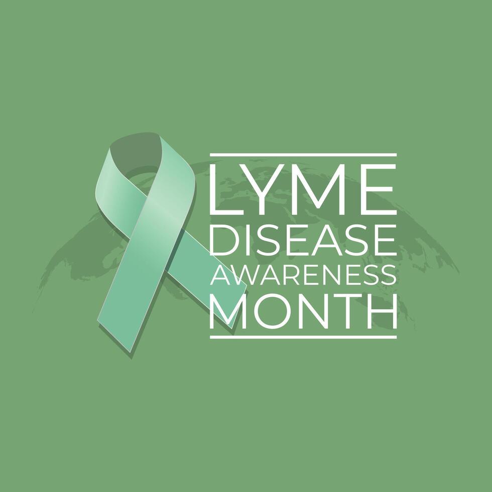 National Lyme Disease Awareness Month design template good for celebration usage. teal ribbon vector design. flat design. eps 10.