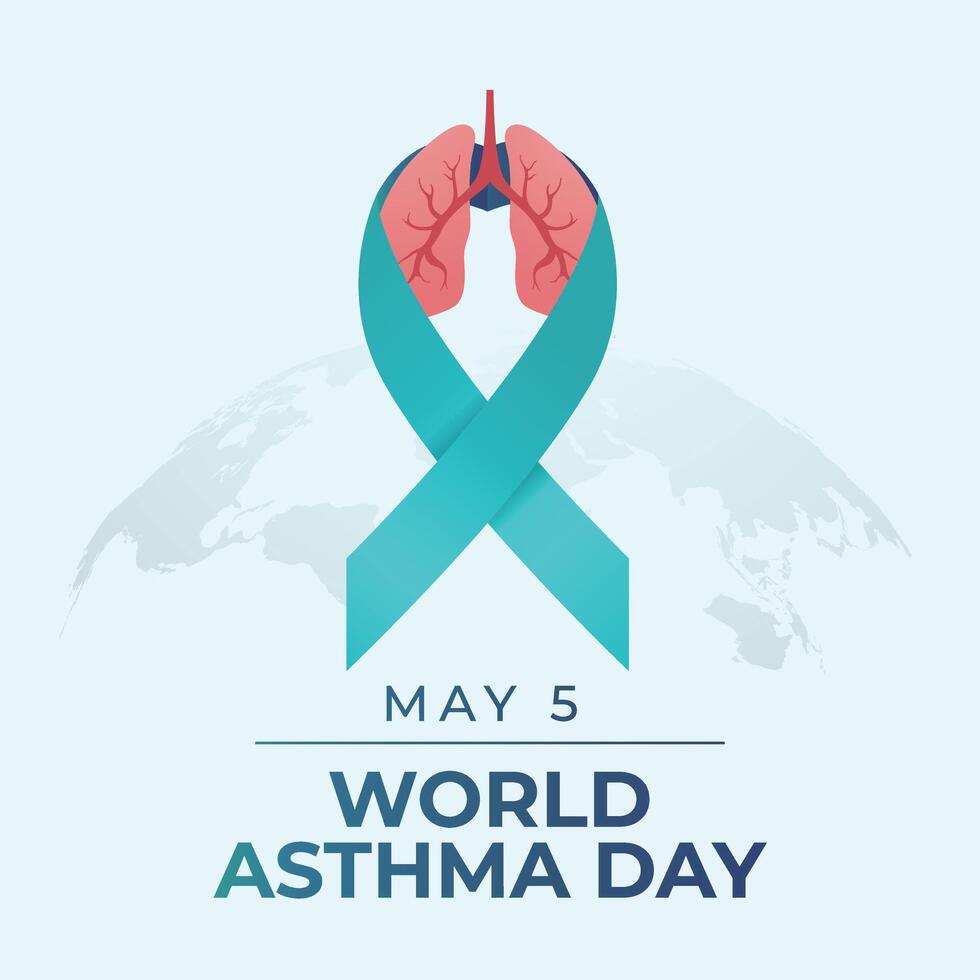 World Asthma Day design template good for celebration  usage. lung vector illustration. vector eps 10. flat design.