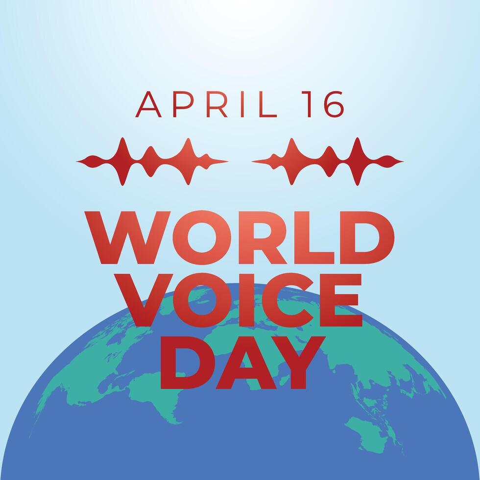 World Voice Day design template good for celebration usage. voice vector illustration. vector eps 10. flat design.