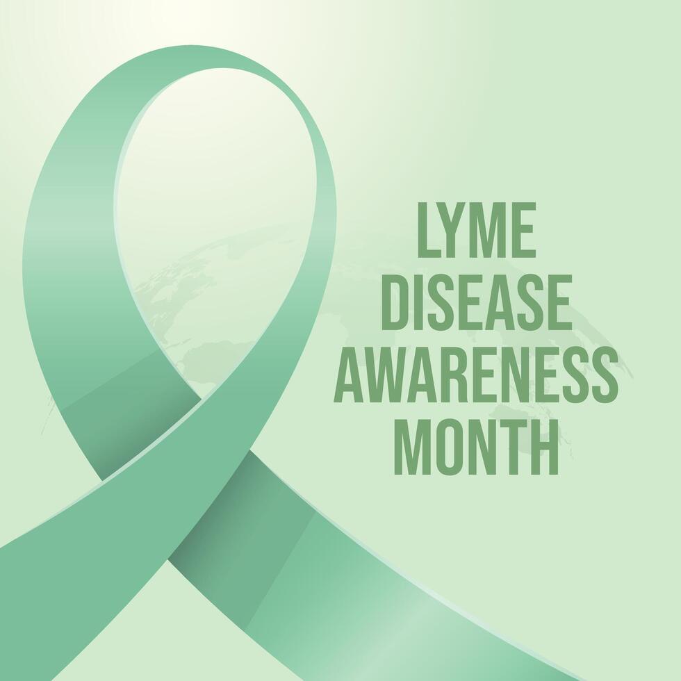 National Lyme Disease Awareness Month design template good for celebration usage. teal ribbon vector design. flat design. eps 10.