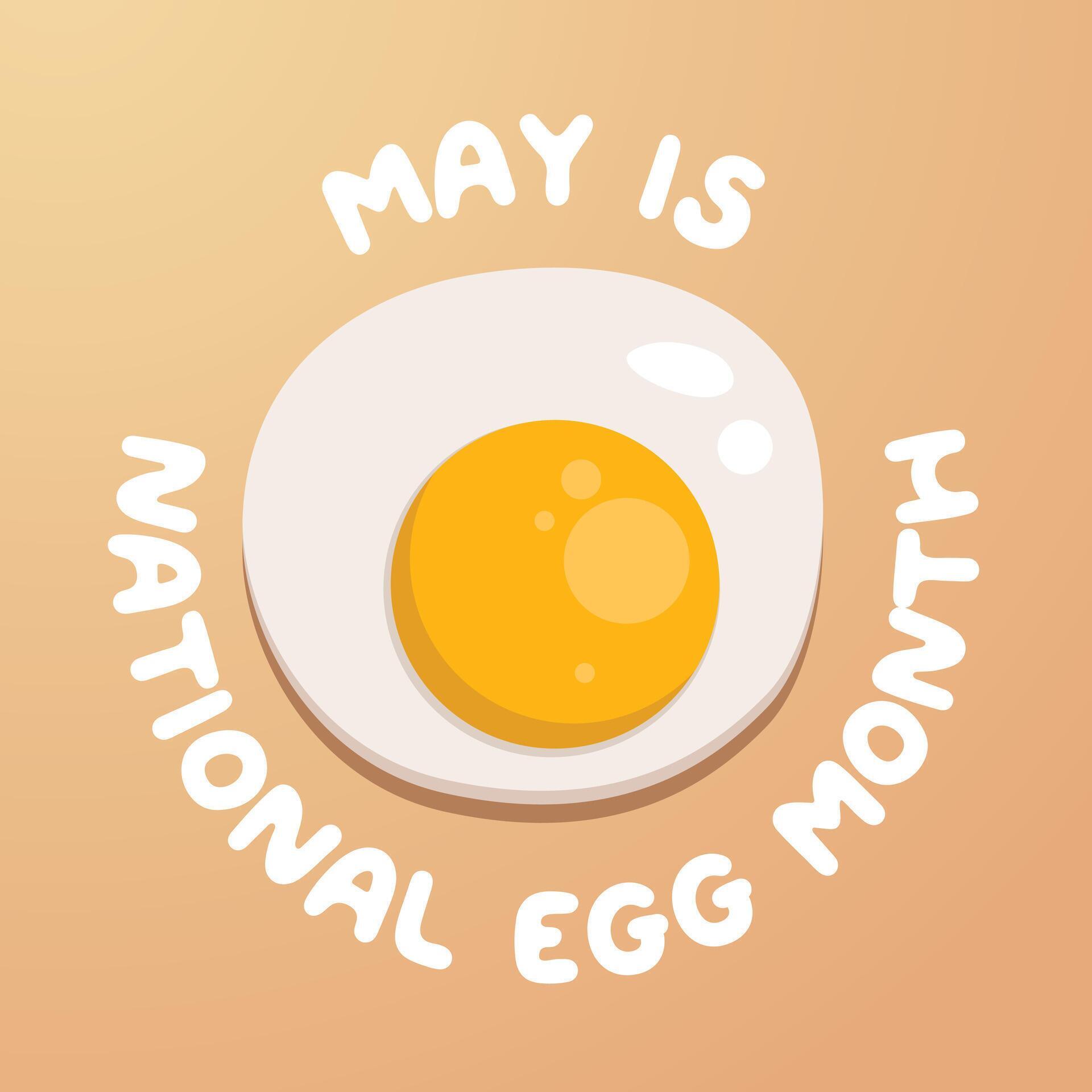 National Egg Month design template good for celebration usage. egg
