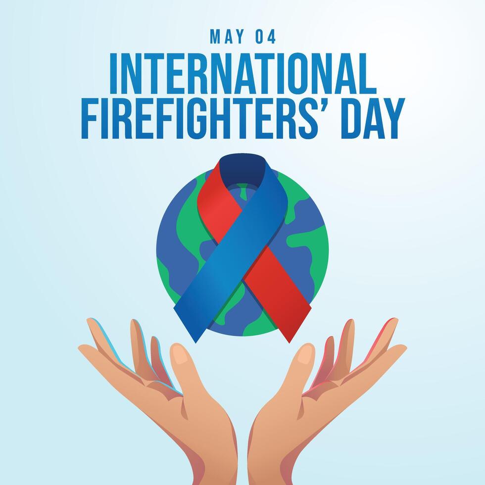 International Firefighters Day design template good for celebration usage. firefighter ribbon template. vector eps 10. flat design.