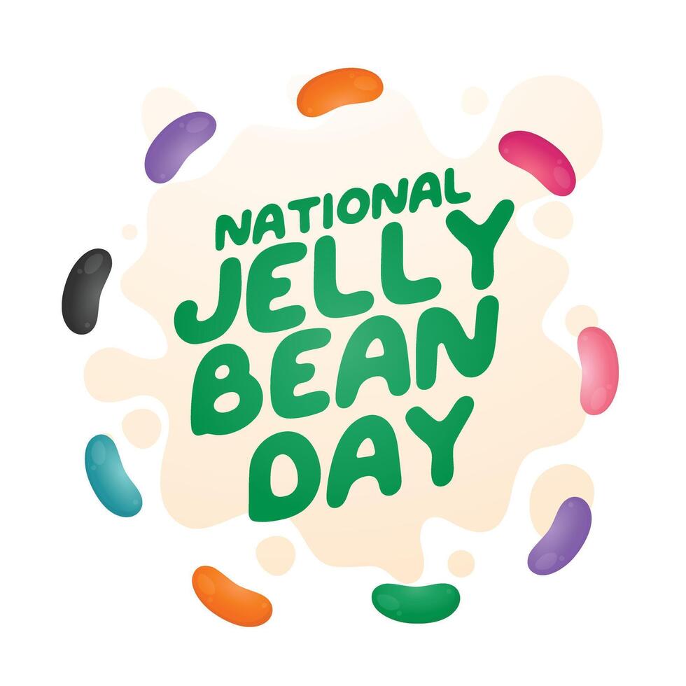 National Jelly Bean Day design template good for celebration usage. jelly bean vector image. flat design. vector eps 10.