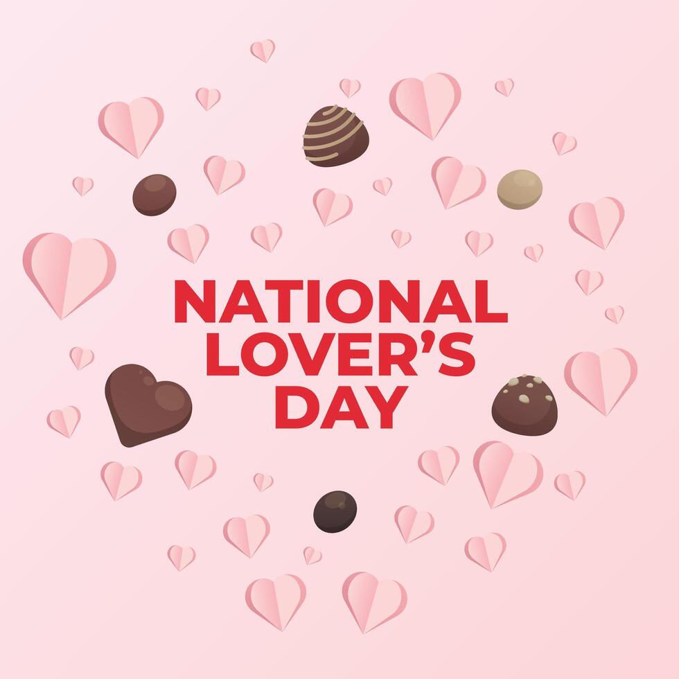 National Lovers Day design template good for celebration usage. lovers design illustration. vector eps 10. flat design.