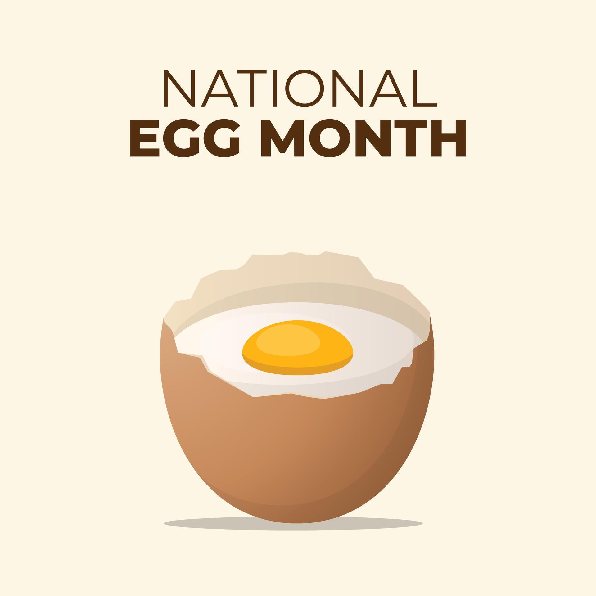 National Egg Month design template good for celebration usage. egg
