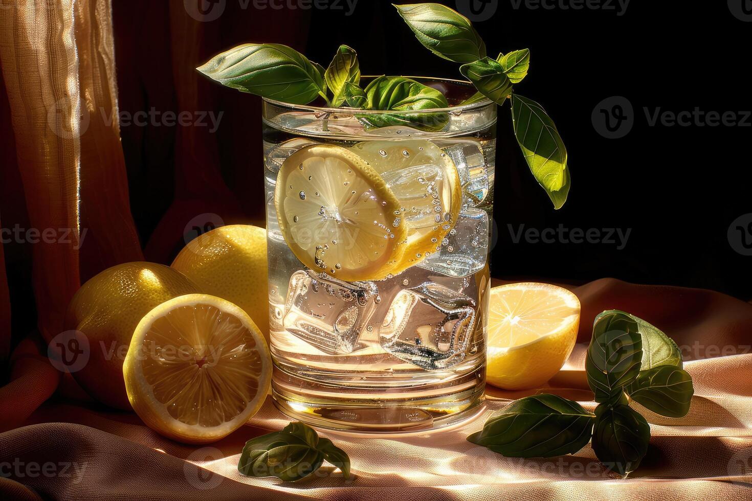 AI generated fresh squeezed lemonade professional advertising food photography photo