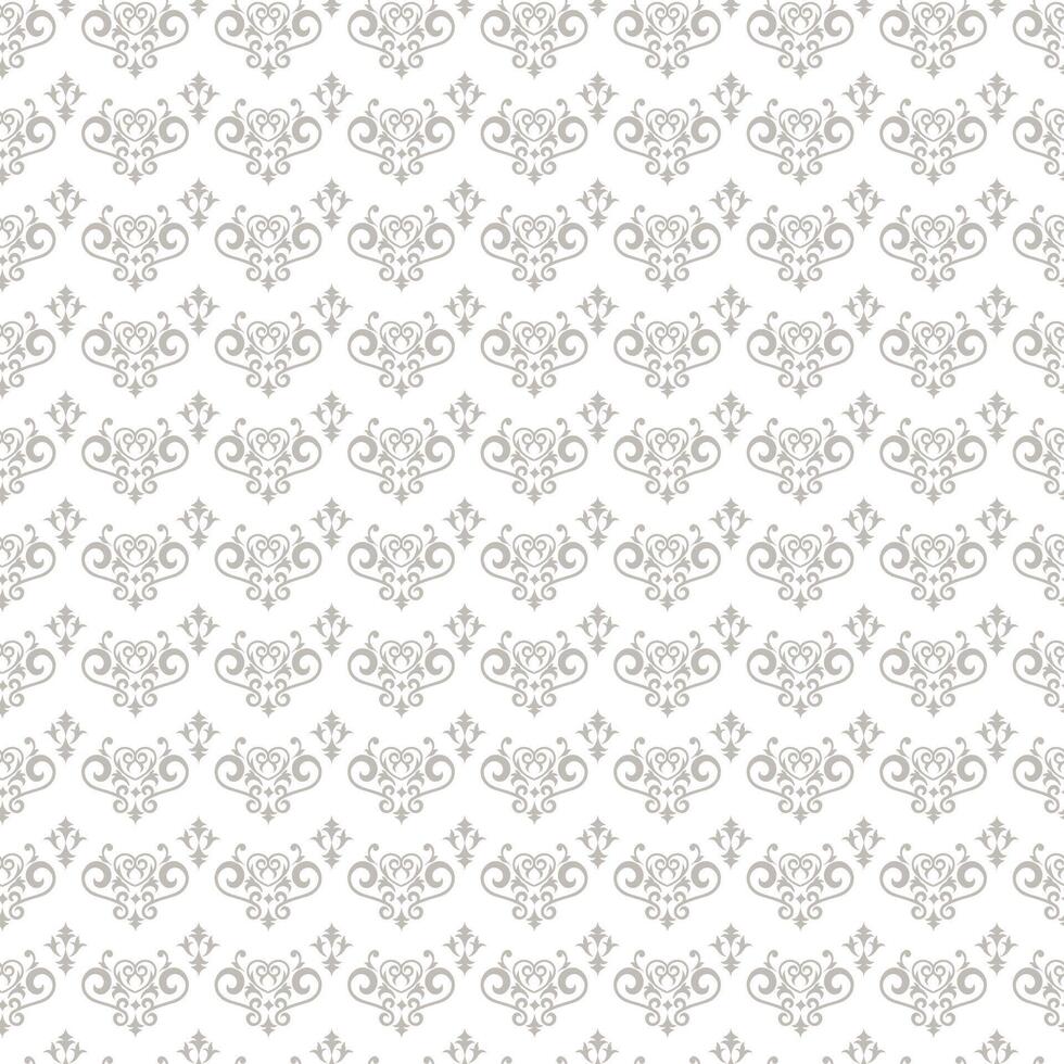 Vector seamless pattern with leaves and curls. Monochrome style abstract floral background.