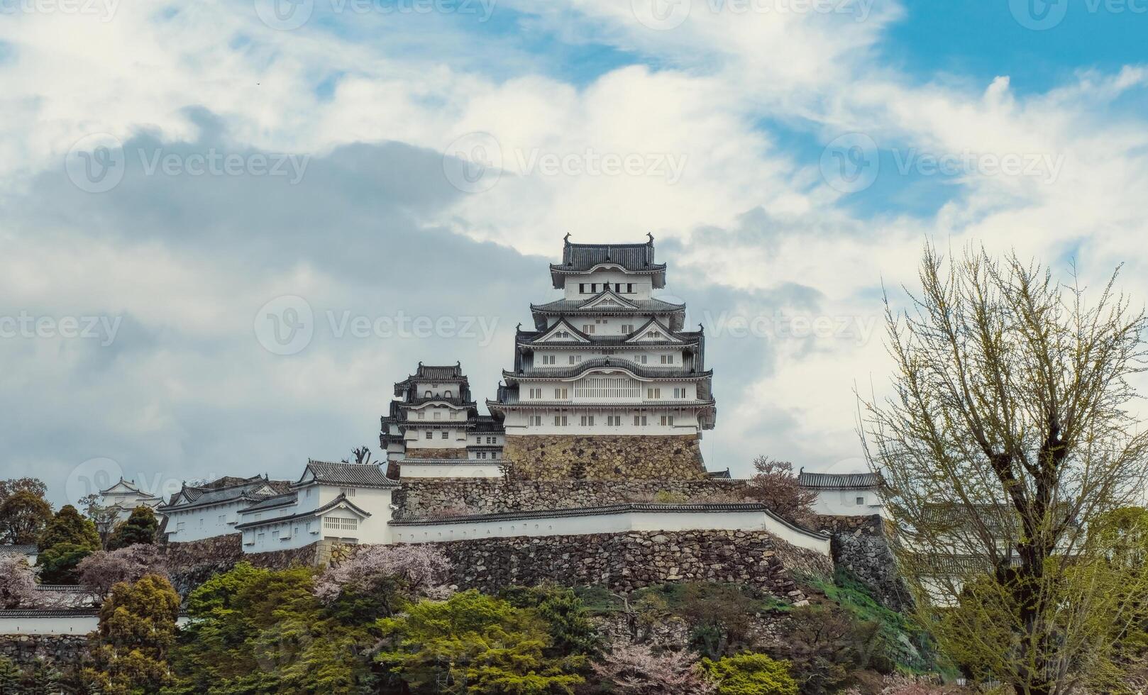 Clouds and Sky Behind an Old Japan Shrine photo