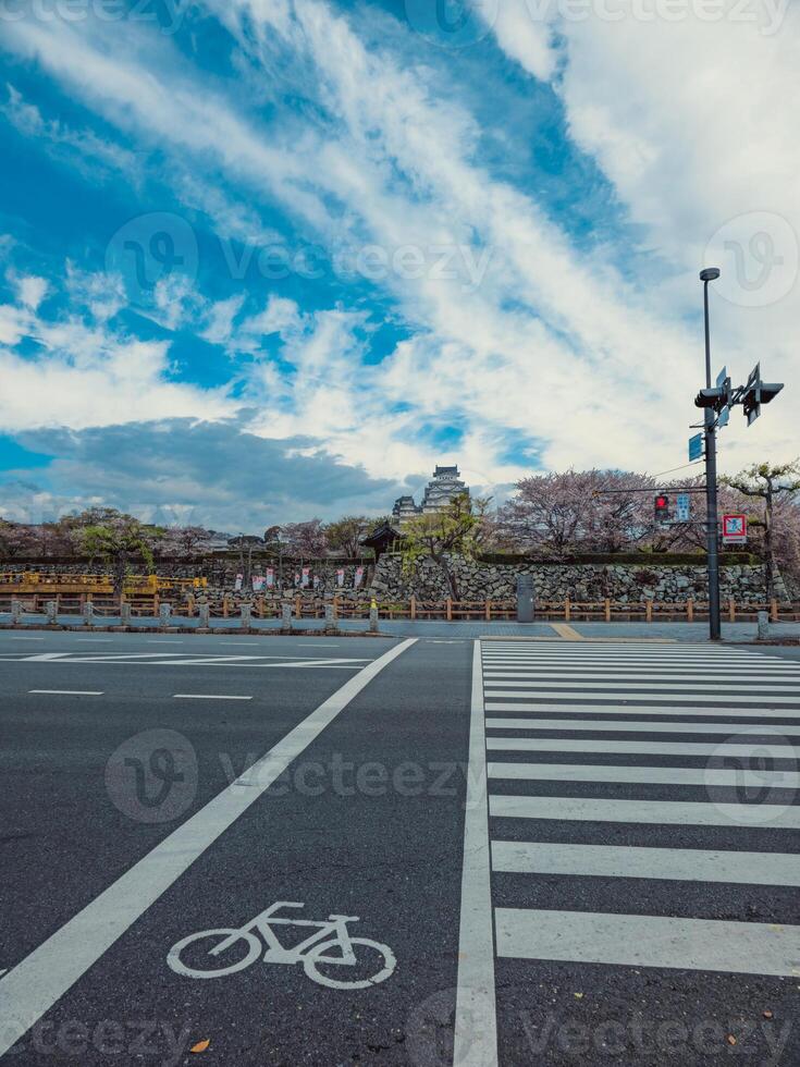 un Japón templo visto desde el calle foto