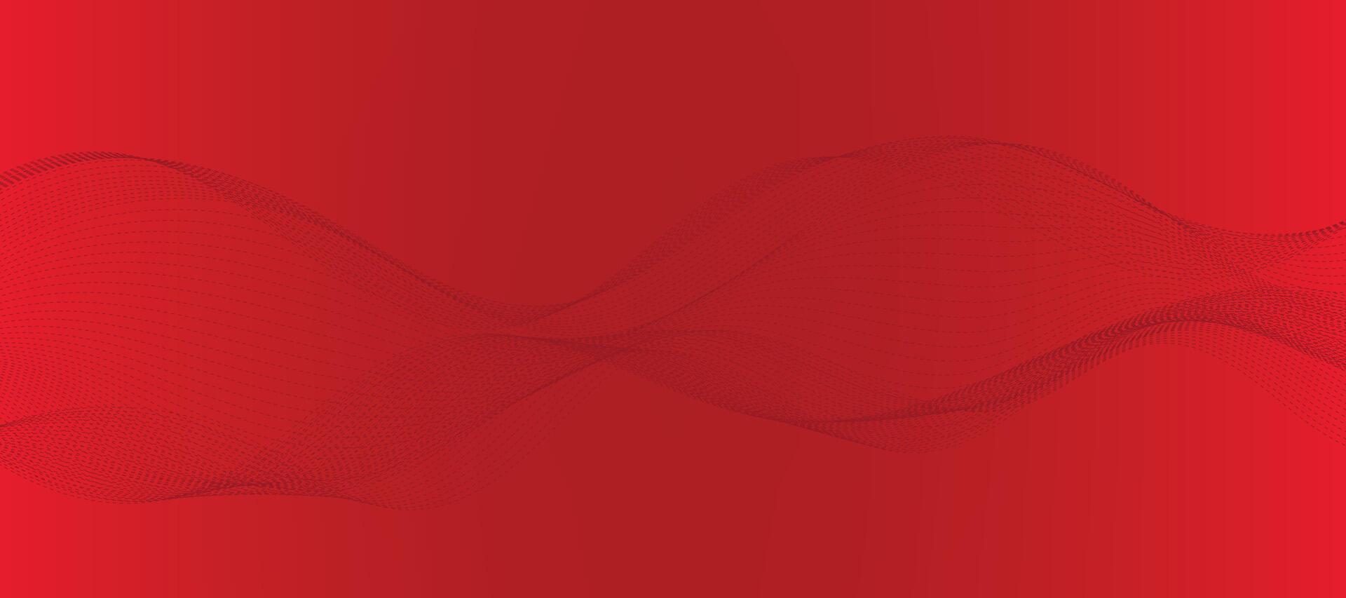 Abstract Red Background with Waves vector