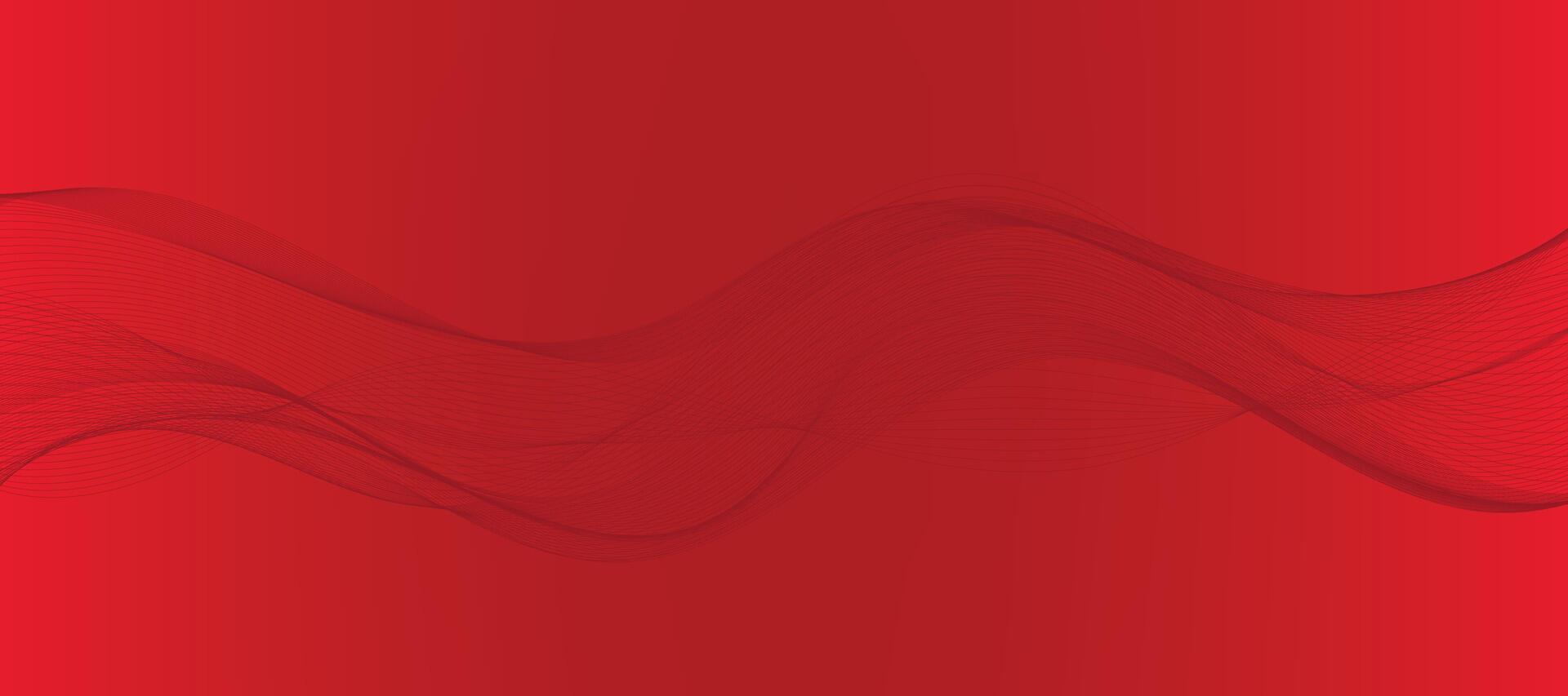 Abstract Red Background with Waves vector