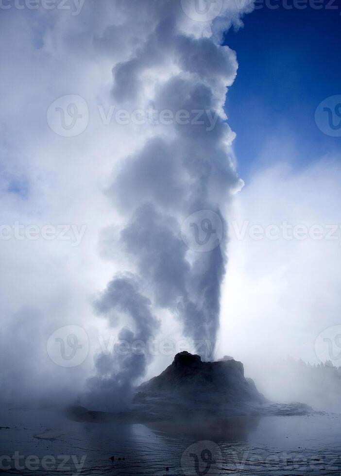 CASTLE GEYSER MORNING photo