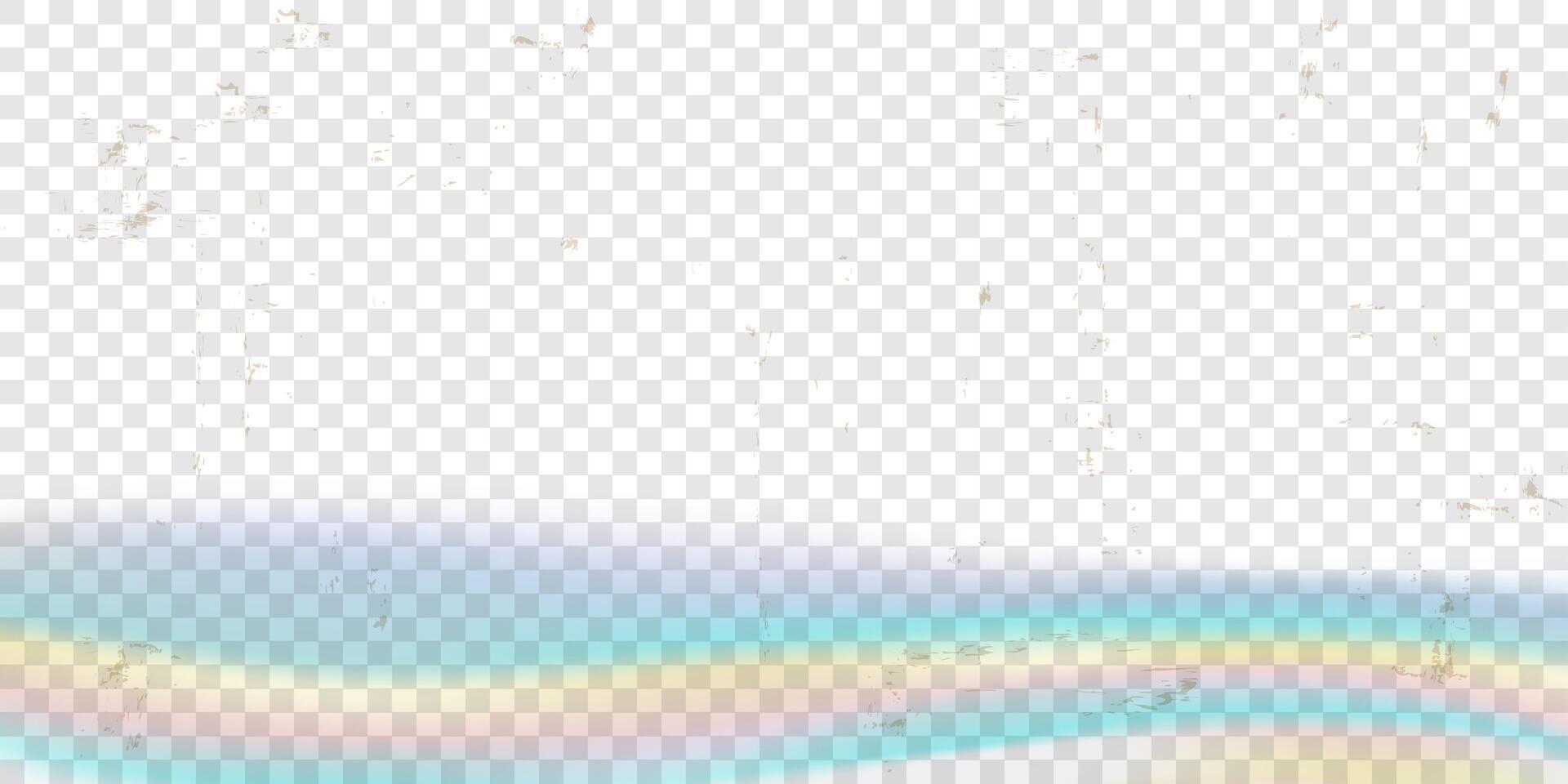 Distressed old film background with rainbow glow dust scratches stains vector