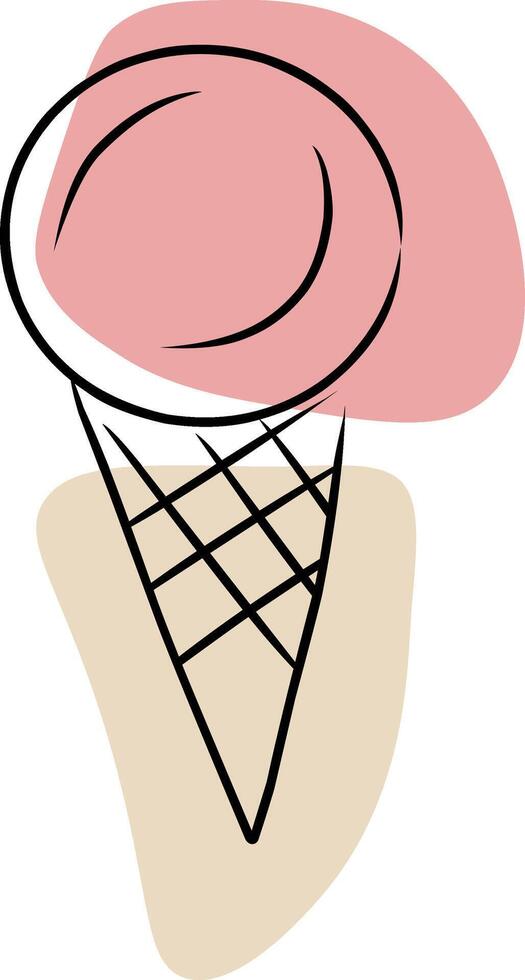 Ice cream, hand drawn sketch, vector. vector
