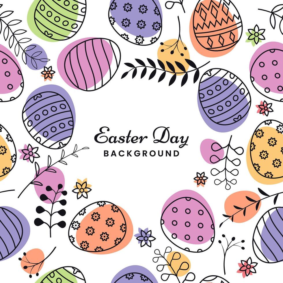 Colorful Easter Egg Pattern Background vector