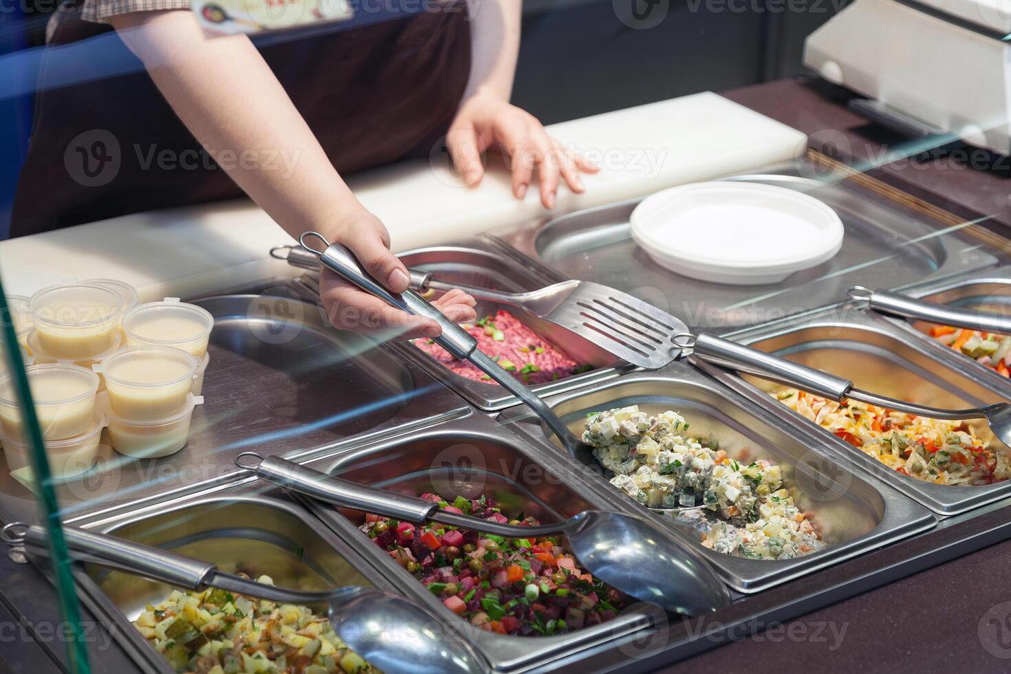 Catering buffet in hotel restaurant. photo