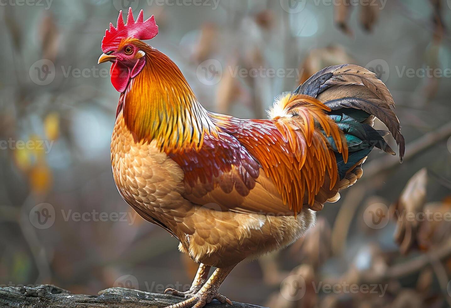 ai generado gallo es tipo de pájaro ese pone huevos foto