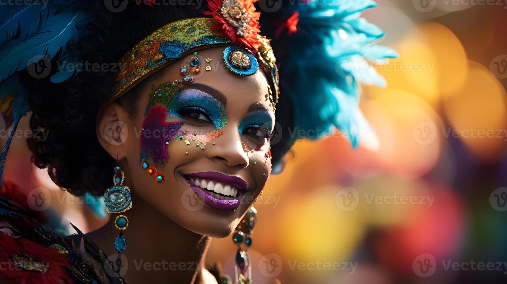 AI generated the festive traditions of Carnival with a parade and vibrant costumes photo