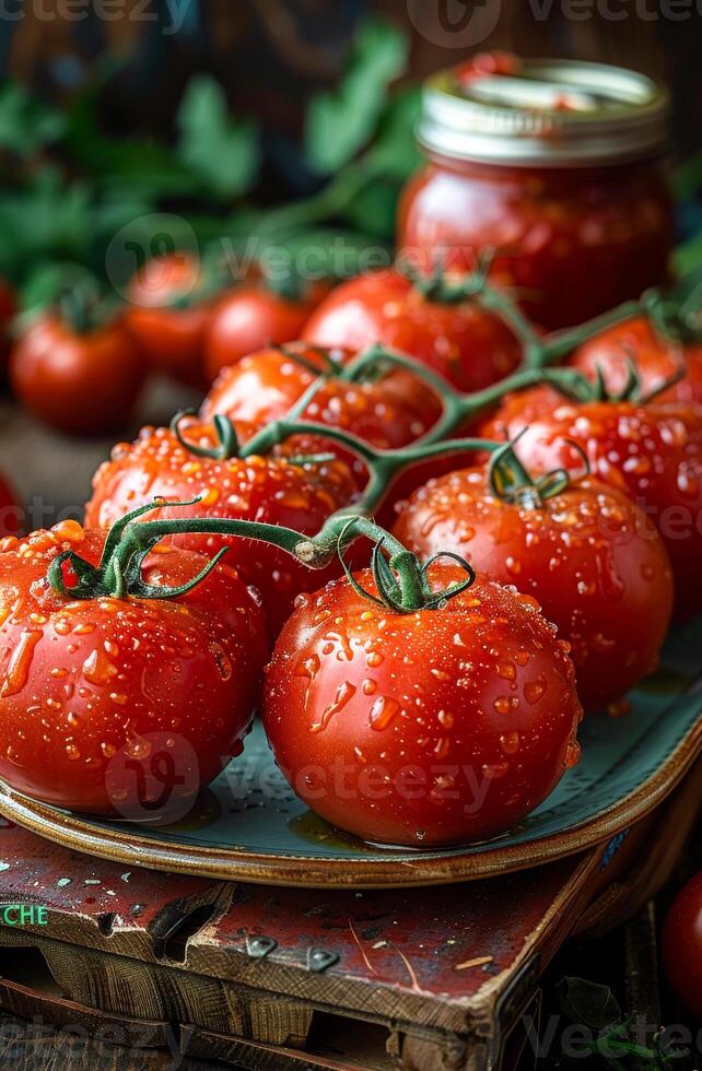 AI generated Tomatoes are great source of lycopene which is powerful antioxidant photo
