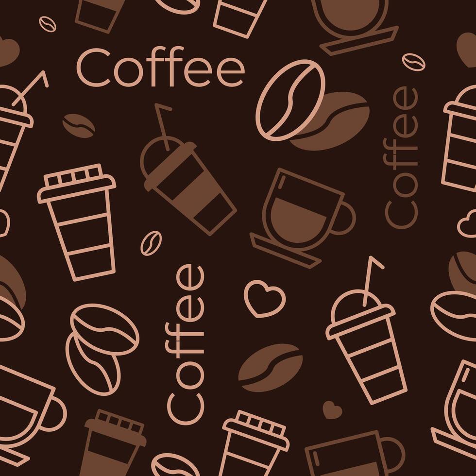 Coffee Beans Pattern Background vector