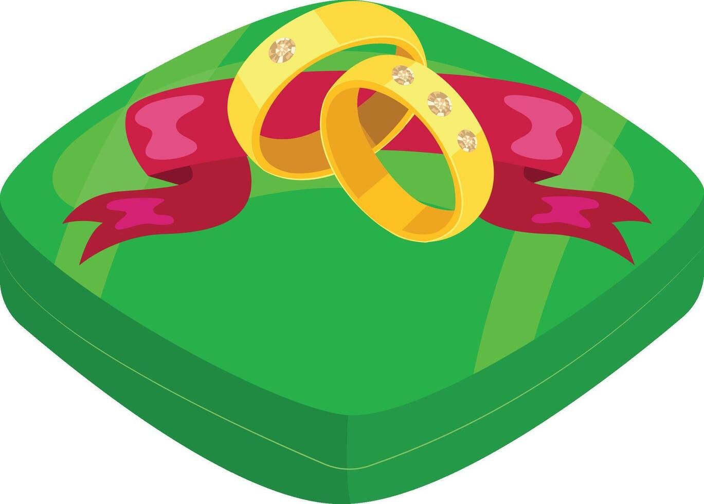 dorado Boda compromiso anillos vector ilustraciones