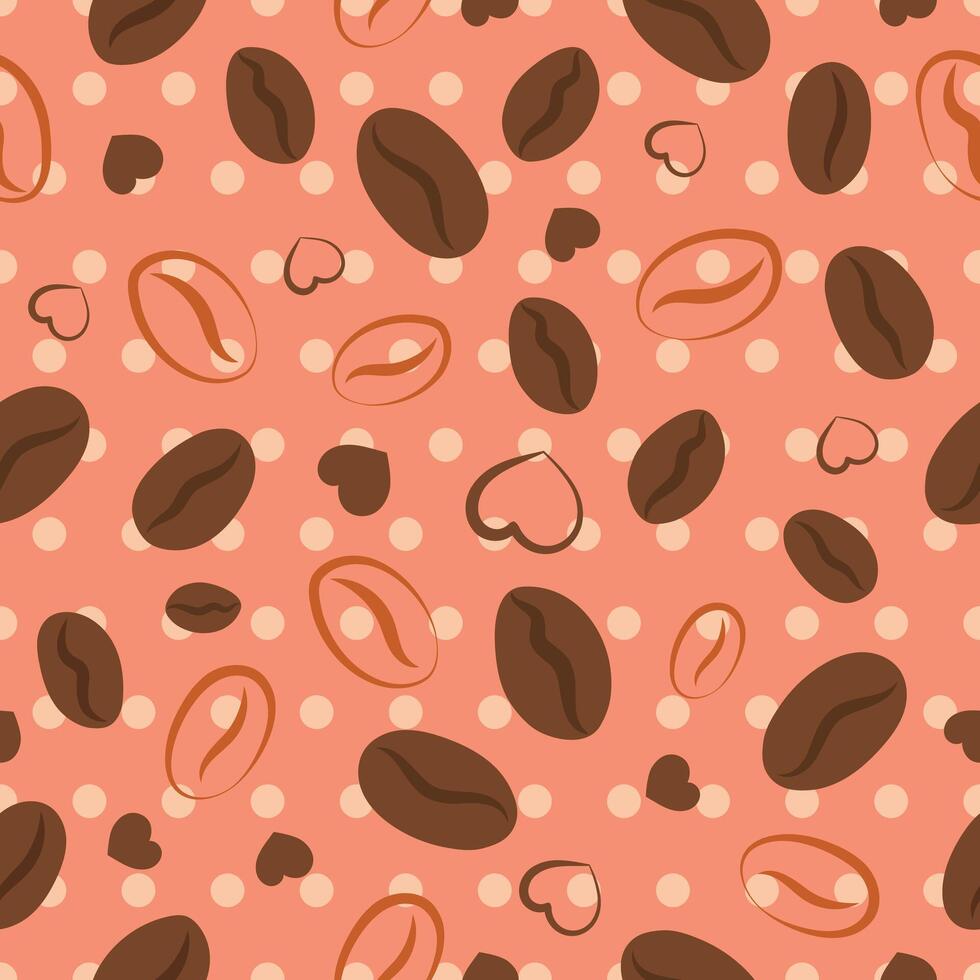 Coffee Beans Pattern Background vector