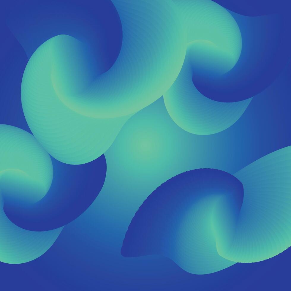 Abstract Fluid poster cover with modern geometrical template with blend shapes. Background vector