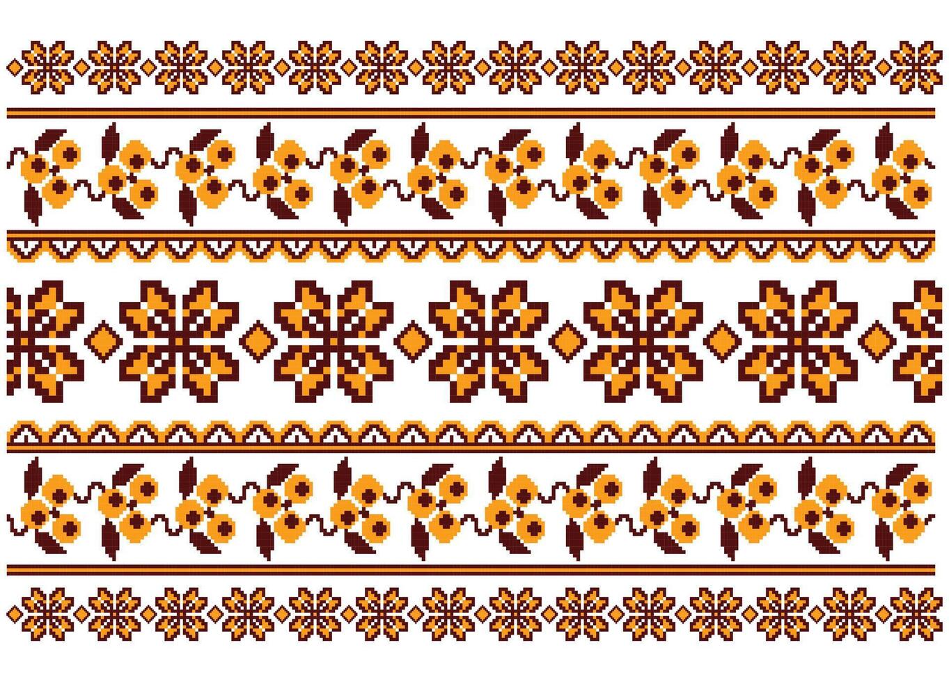 ornamental textura con flor siluetas sin costura píxel base modelo antecedentes vector