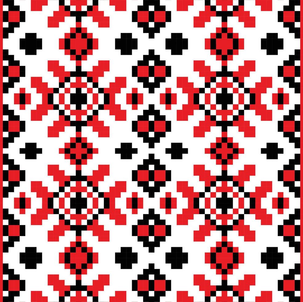 Ornamental texture with flower silhouettes Seamless Pixel base Pattern Background Vector
