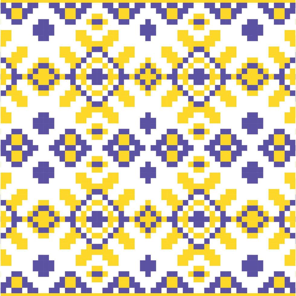 Ornamental texture with flower silhouettes Seamless Pixel base Pattern Background Vector
