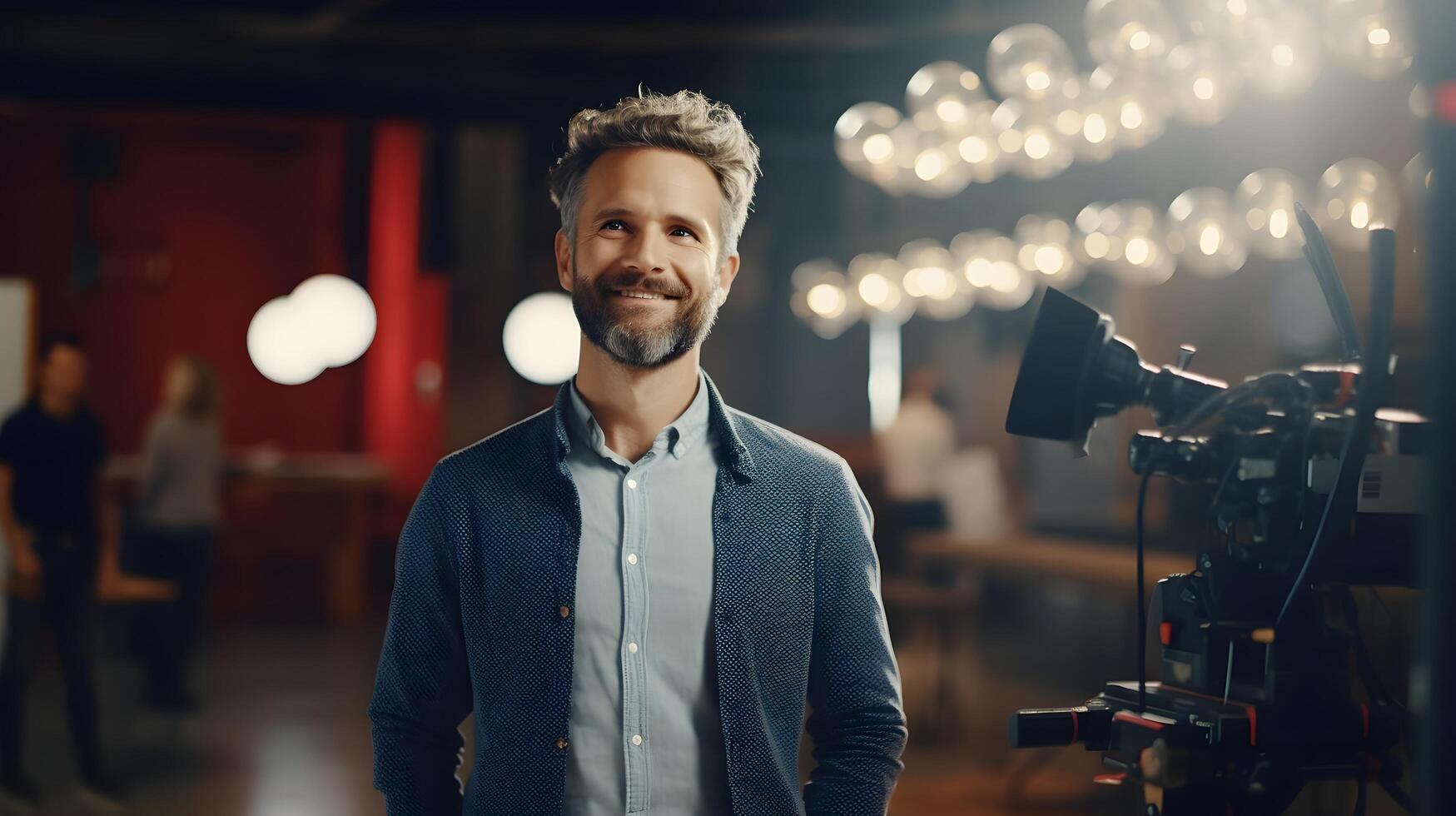 AI generated A startup founder pitching a disruptive idea to potential investors. Ai Generated photo