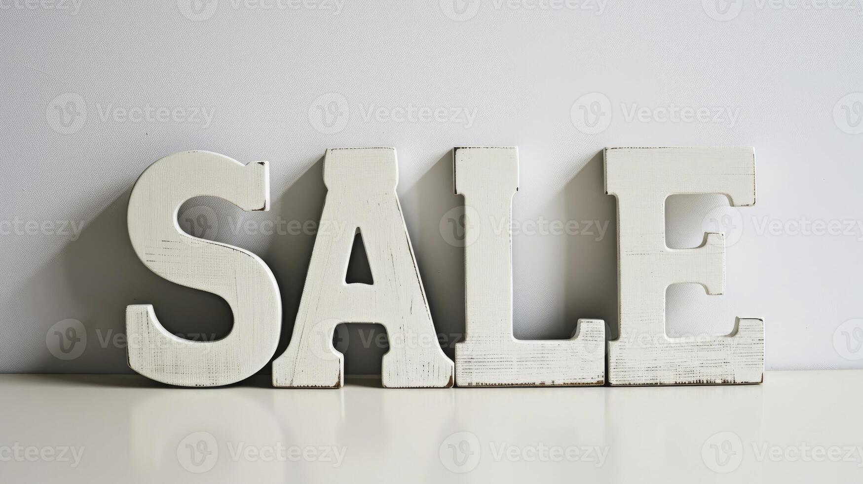 AI generated word SALE, white background photo