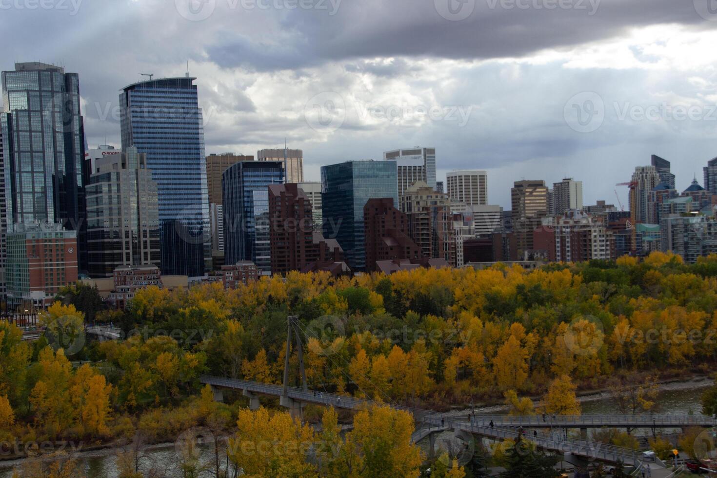 Calgary city in autumn. photo
