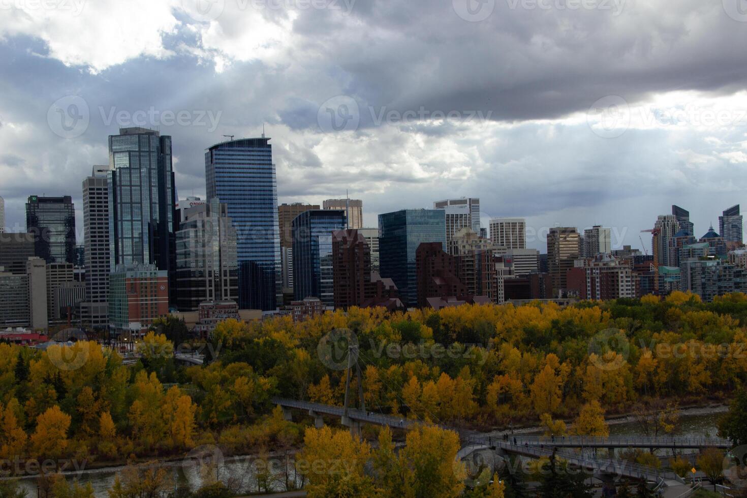 Calgary city in autumn. photo