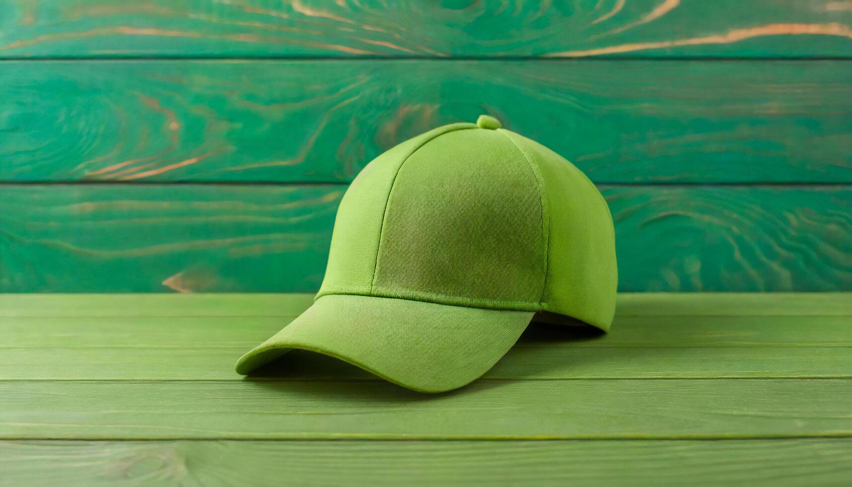 AI generated green baseball cap, Generated Image photo