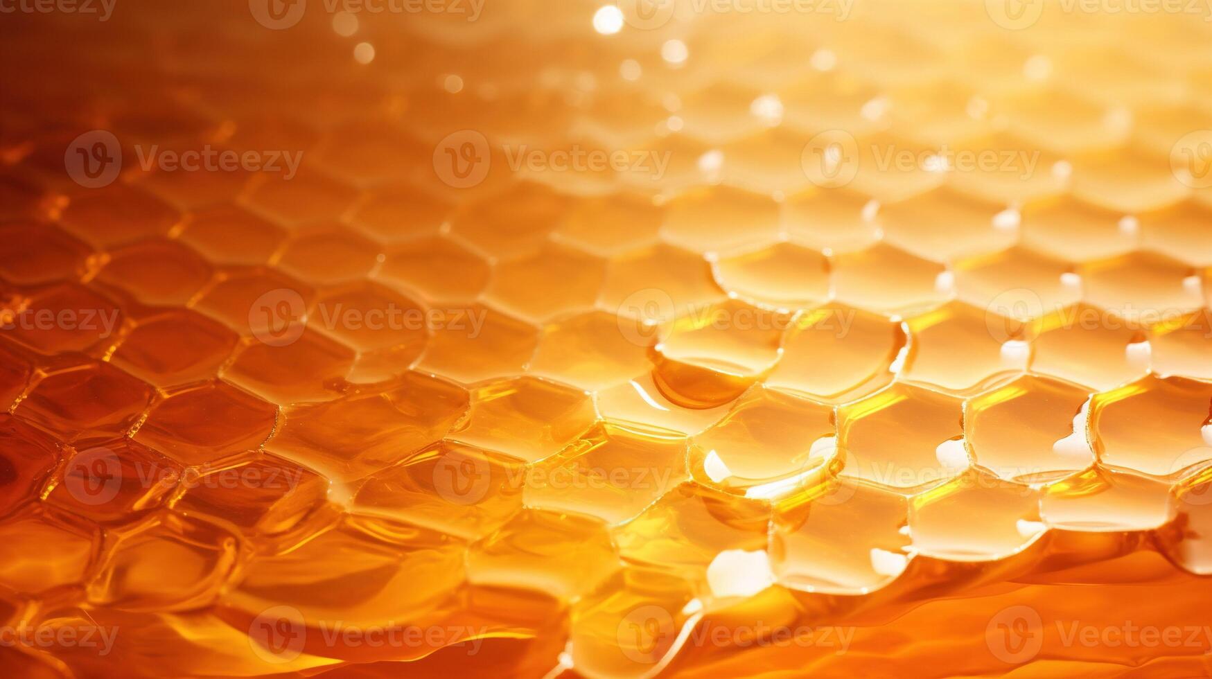 AI generated Golden Honeycombs Dripping with Deliciousness Isolated on White Background photo