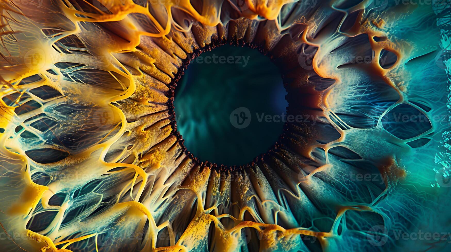 AI generated Human eye close-up, pupil and iris. AI Generated photo