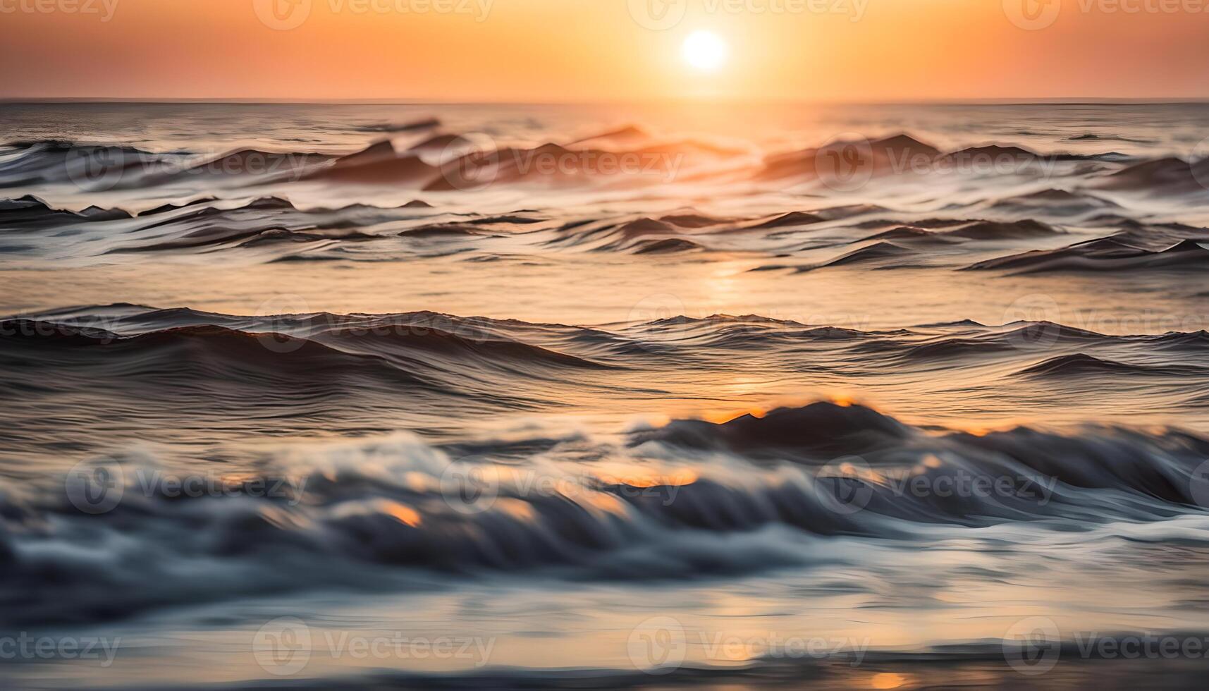 AI generated beautiful ocean sunrise photo
