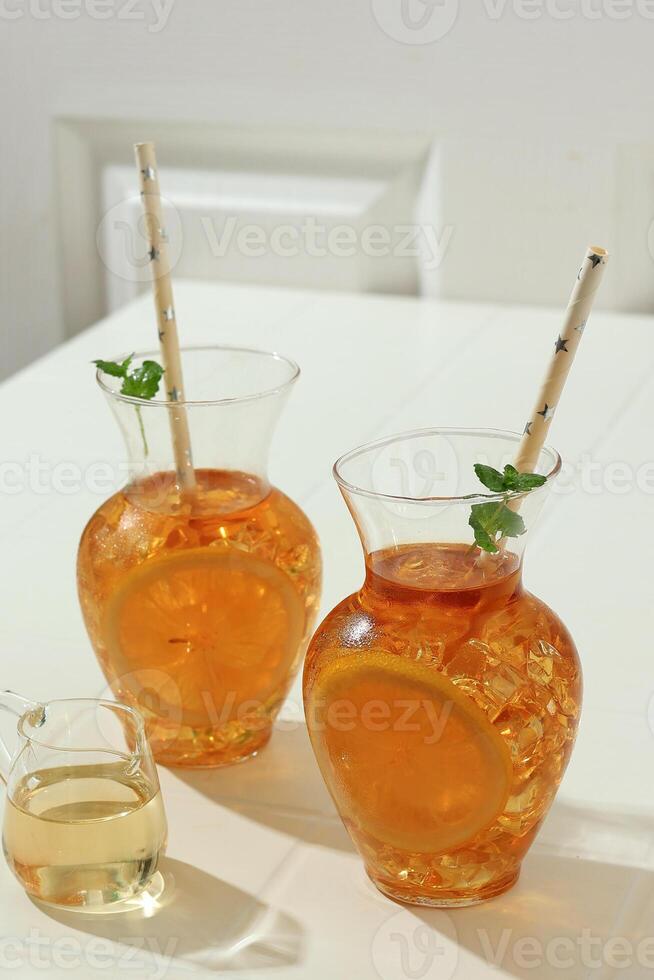 Sweet Ice Tea with Liquid Sugar photo