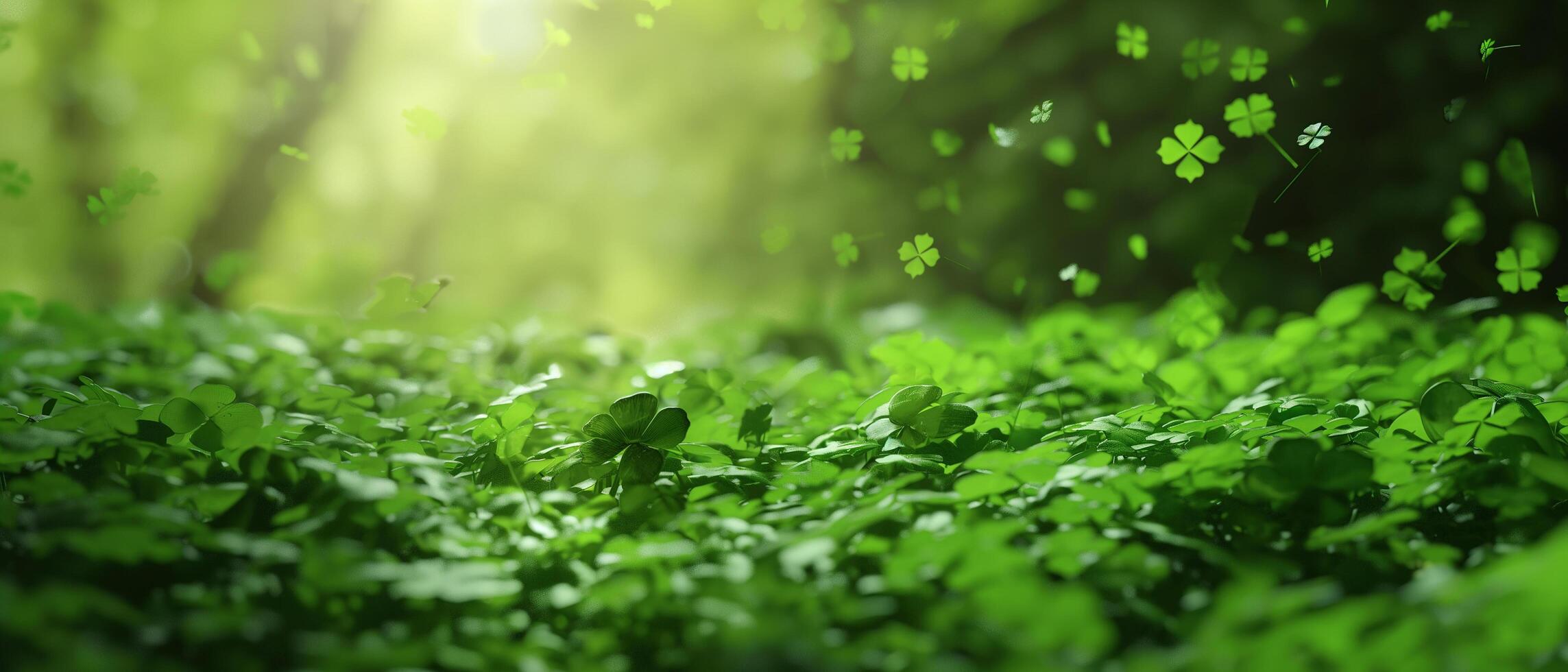 AI generated St. Patrick's Day concept clover background photo
