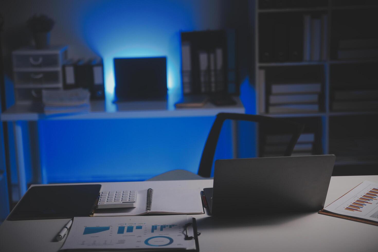 Business woman using calculator for do math finance on wooden desk in office and business working background, tax, accounting, statistics and analytic research concept photo
