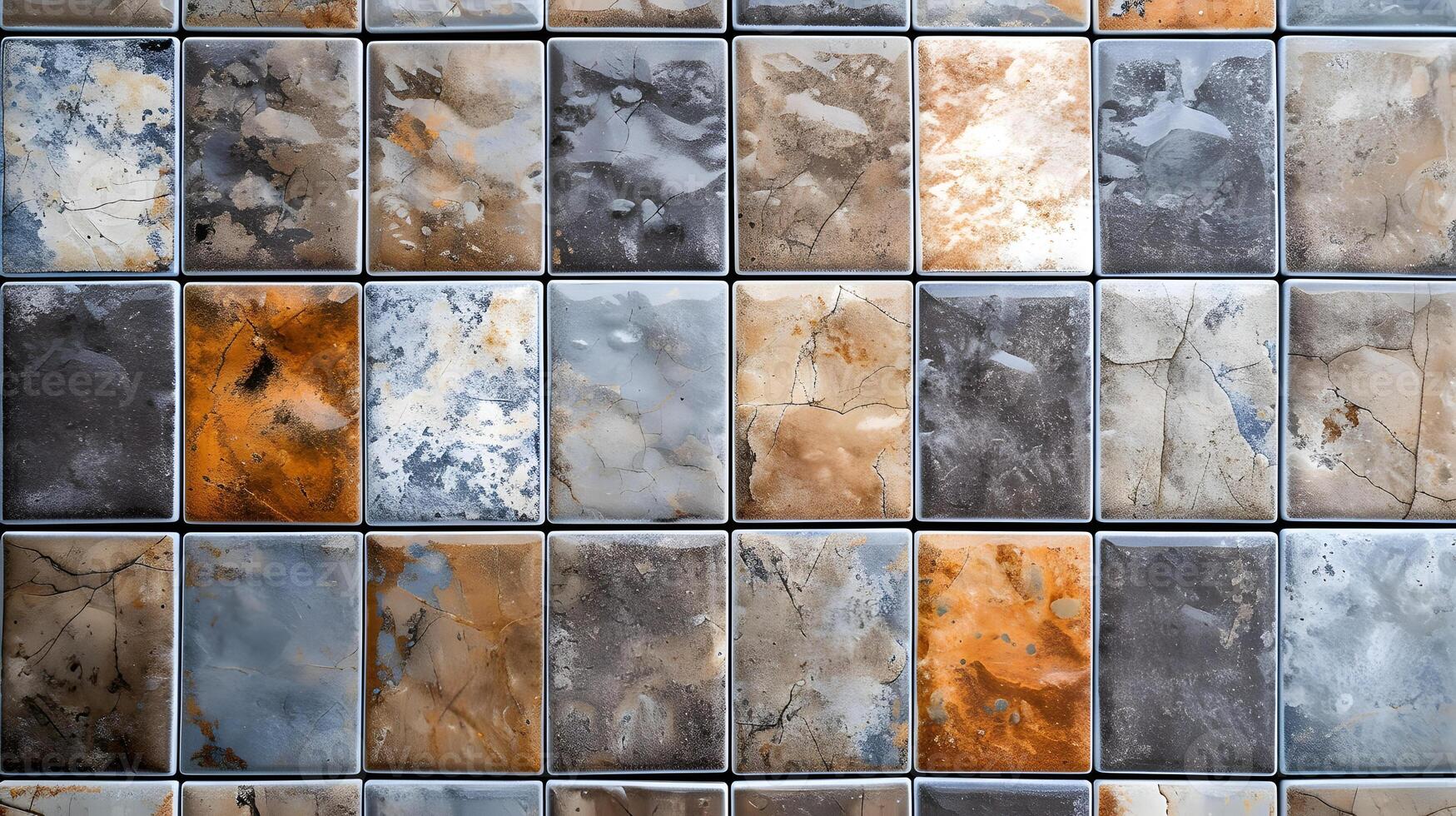 AI generated Variegated Ceramic Tiles Texture High Resolution photo