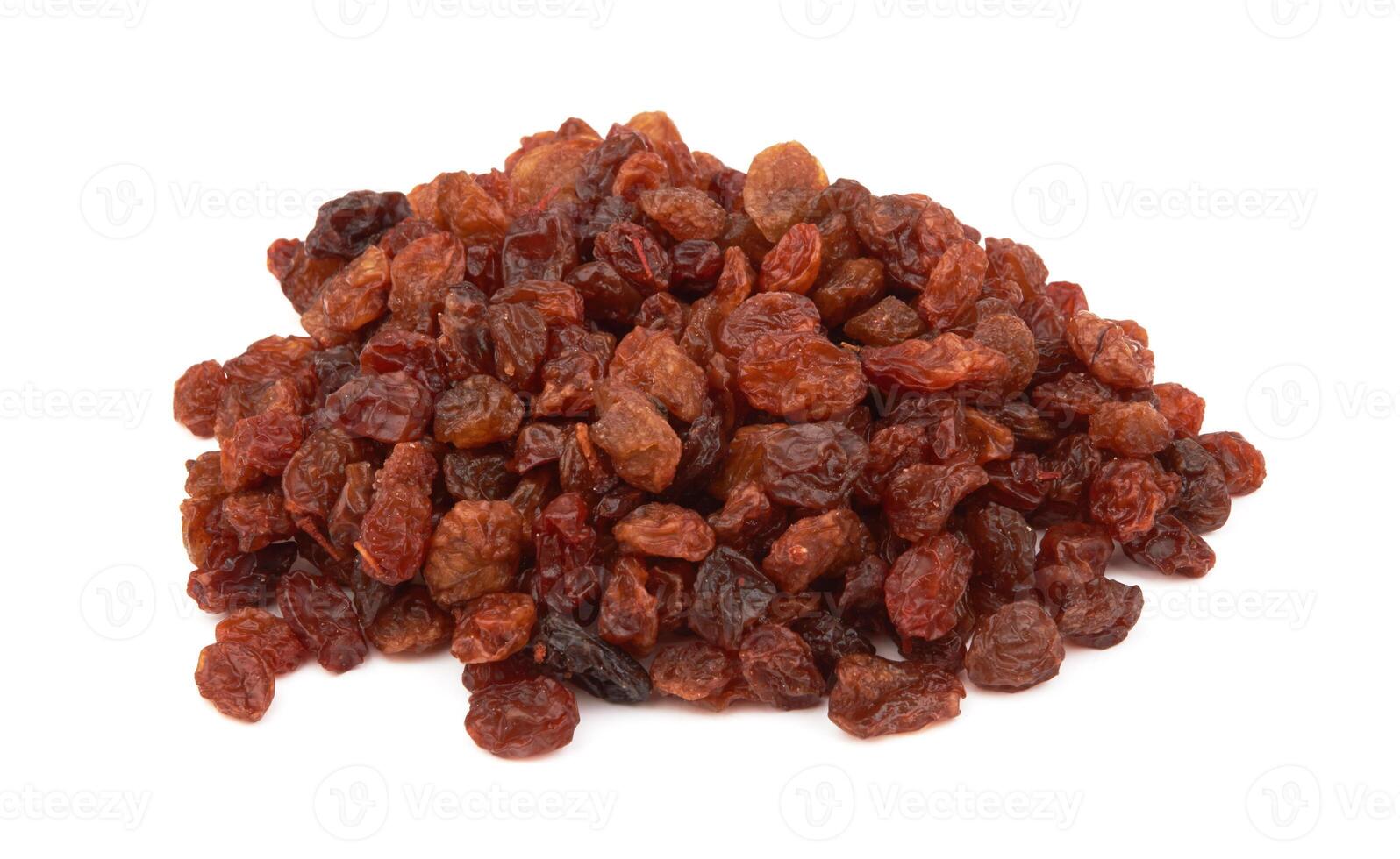 Raisins isolated on white photo