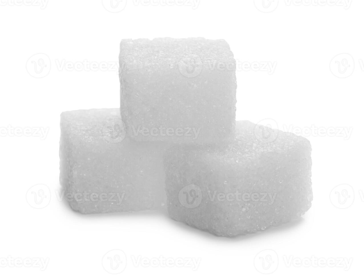 Sugar cubes on white photo