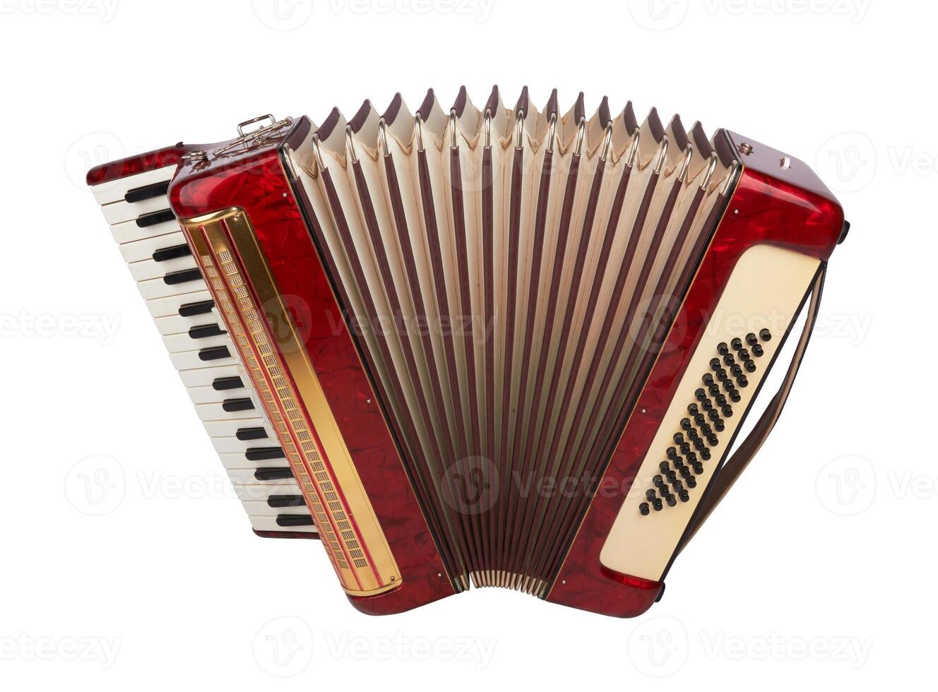 Retro accordion isolated photo