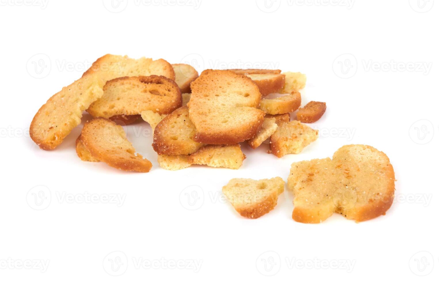 Wheat crackers on white photo