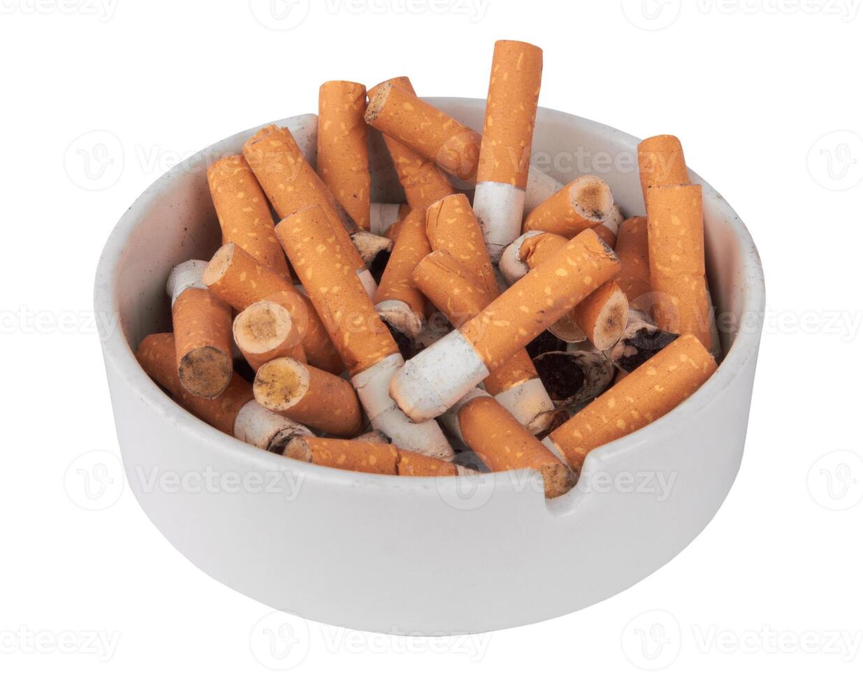 Ashtray on white photo