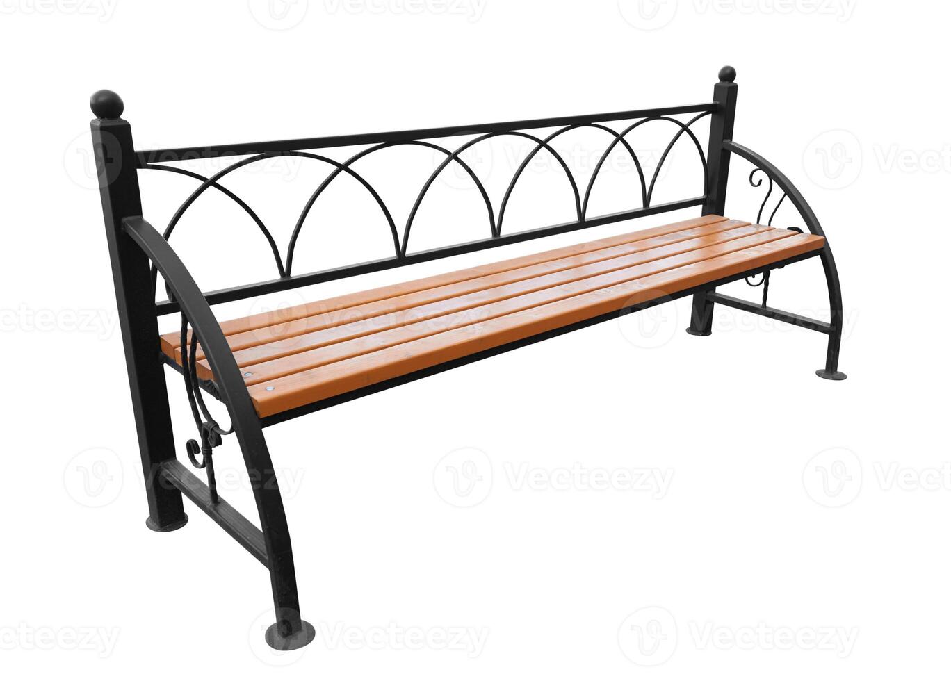 Park bench isolated photo