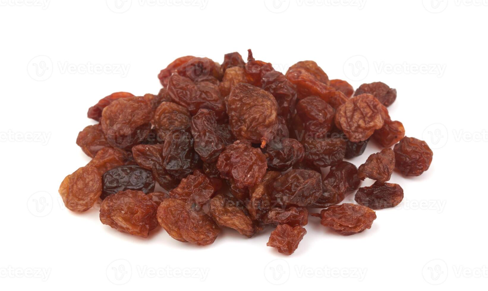 Raisins isolated on white photo