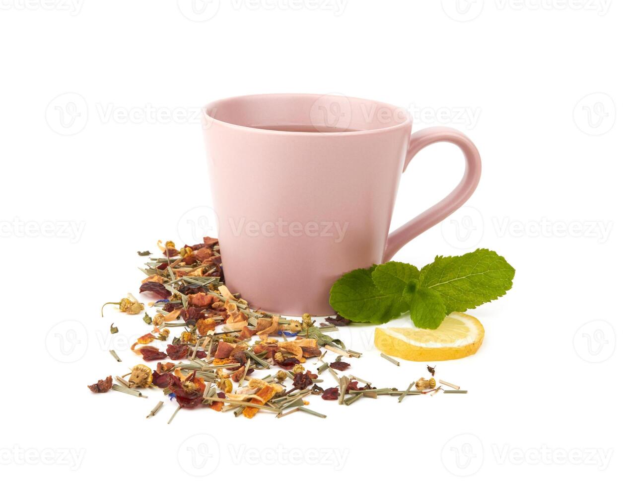 Herbal tea with berries photo